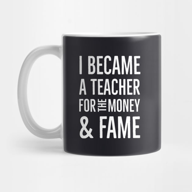 I Became A Teacher For The Money And Fame by Suzhi Q